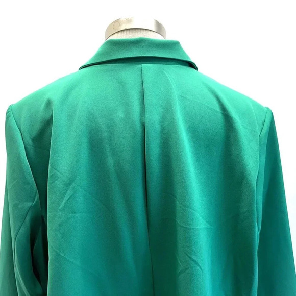 NWT INTEMPO Women Long Sleeve One Button Lined Green Blazer Jacket Plus Size 3X - Picture 10 of 14